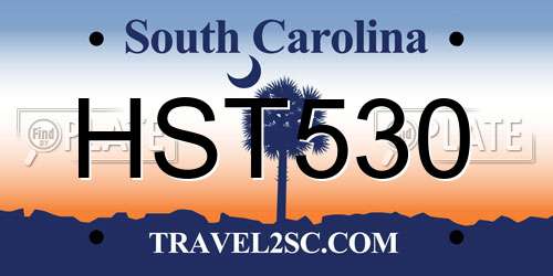 HST530 South Carolina License Plate
