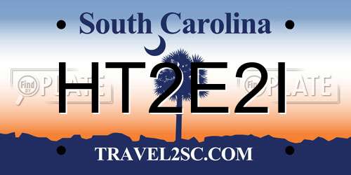 HT2E2I South Carolina License Plate