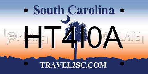 HT4I0A South Carolina License Plate