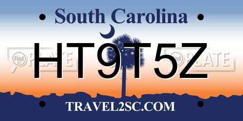 HT9T5Z South Carolina License Plate