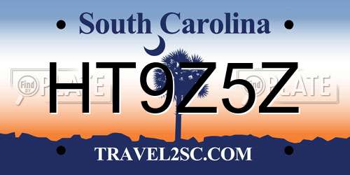 HT9Z5Z South Carolina License Plate