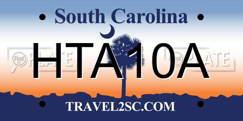 HTA10A South Carolina License Plate