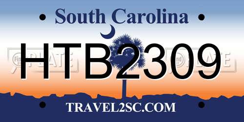 HTB2309 South Carolina License Plate