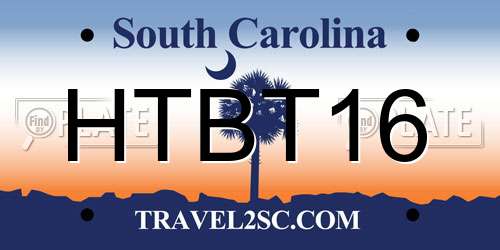 HTBT16 South Carolina License Plate