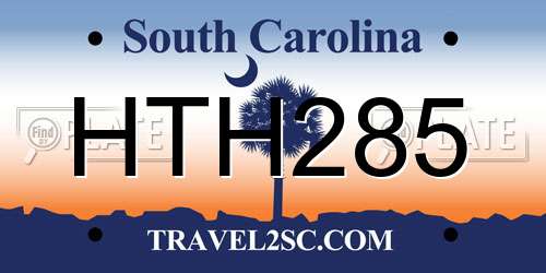 HTH285 South Carolina License Plate