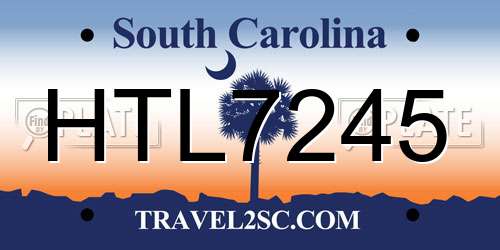 HTL7245 South Carolina License Plate