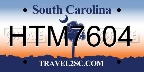 HTM7604 South Carolina License Plate