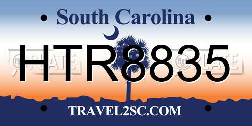 HTR8835 South Carolina License Plate