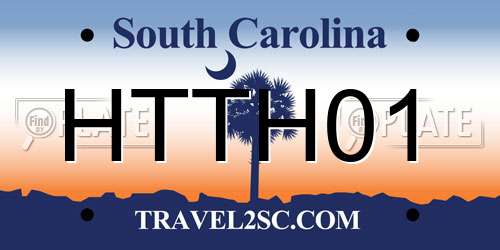 HTTH01 South Carolina License Plate