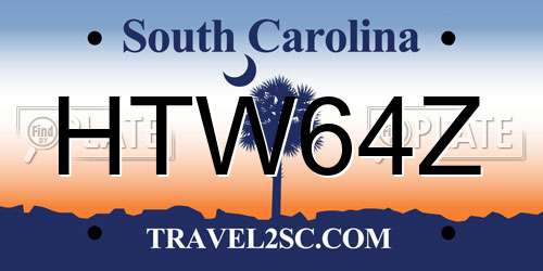 HTW64Z South Carolina License Plate