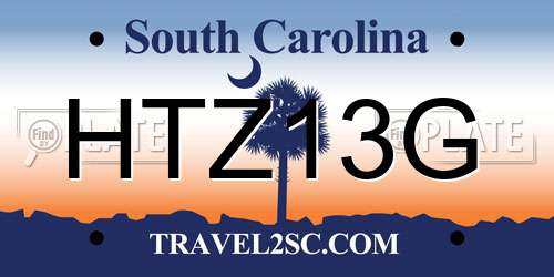 HTZ13G South Carolina License Plate