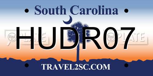 HUDR07 South Carolina License Plate