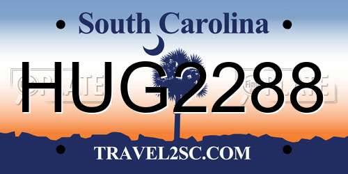 HUG2288 South Carolina License Plate