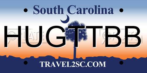 HUGTTBB South Carolina License Plate