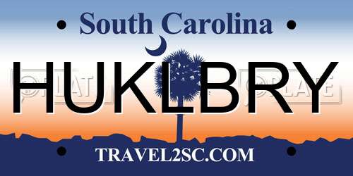 HUKLBRY South Carolina License Plate