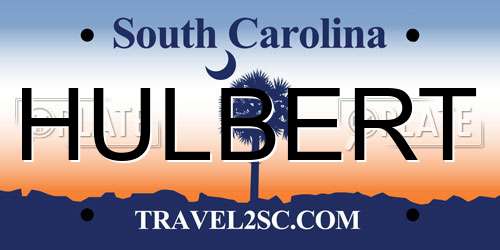 HULBERT South Carolina License Plate