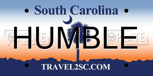 HUMBLE South Carolina License Plate