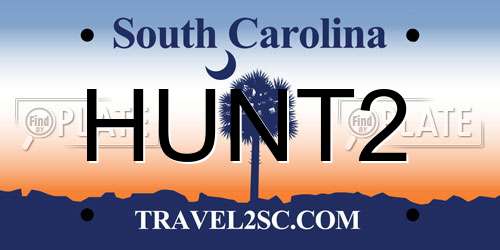 HUNT2 South Carolina License Plate