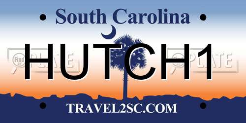 HUTCH1 South Carolina License Plate