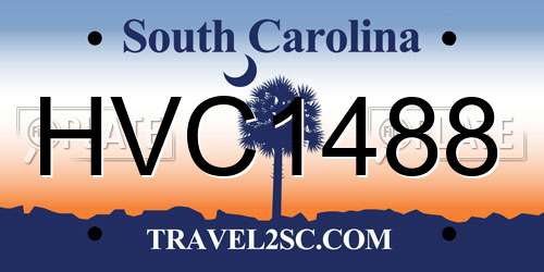 HVC1488 South Carolina License Plate