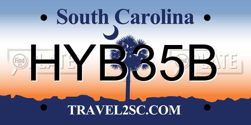 HYB35B South Carolina License Plate