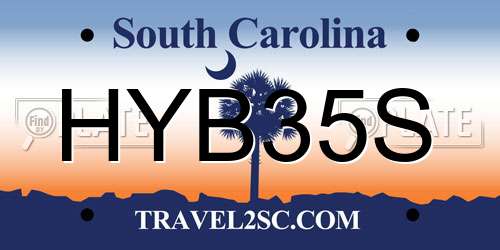 HYB35S South Carolina License Plate