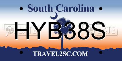HYB38S South Carolina License Plate