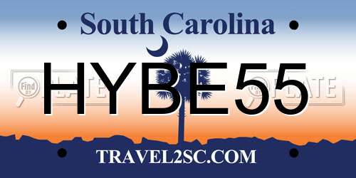 HYBE55 South Carolina License Plate