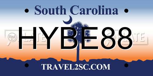 HYBE88 South Carolina License Plate
