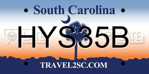 HYS35B South Carolina License Plate