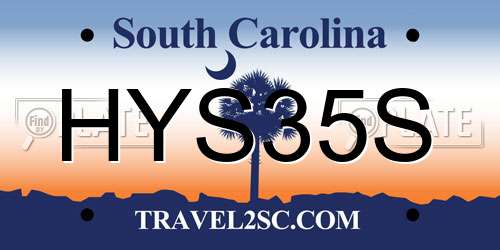 HYS35S South Carolina License Plate