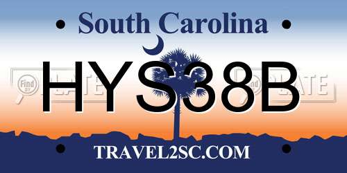 HYS38B South Carolina License Plate