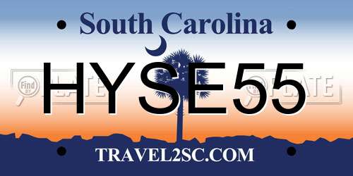 HYSE55 South Carolina License Plate