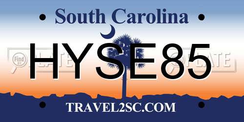 HYSE85 South Carolina License Plate