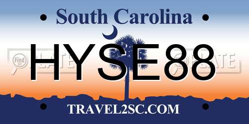 HYSE88 South Carolina License Plate