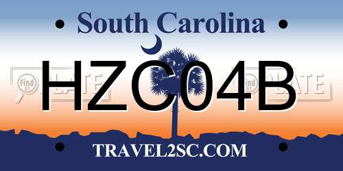 HZC04B South Carolina License Plate