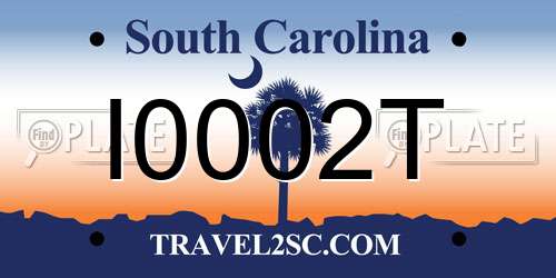 I0002T South Carolina License Plate