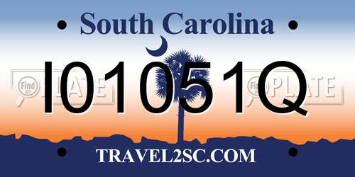 I01051Q South Carolina License Plate