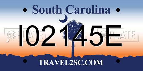 I02145E South Carolina License Plate