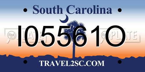 I05561O South Carolina License Plate