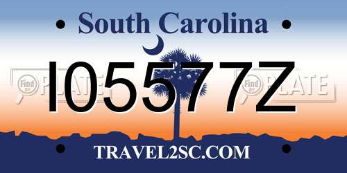I05577Z South Carolina License Plate