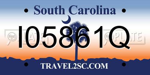 I05861Q South Carolina License Plate