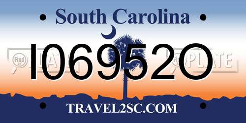 I06952O South Carolina License Plate