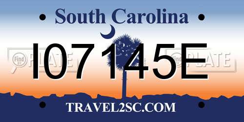 I07145E South Carolina License Plate