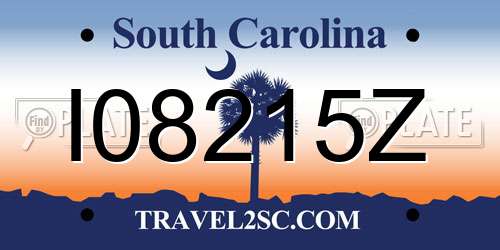 I08215Z South Carolina License Plate