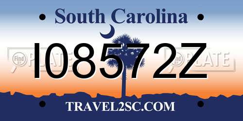 I08572Z South Carolina License Plate
