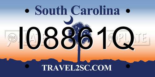 I08861Q South Carolina License Plate