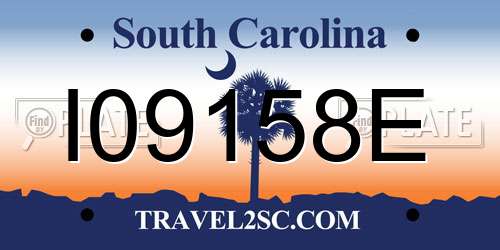 I09158E South Carolina License Plate