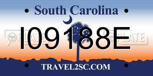 I09188E South Carolina License Plate
