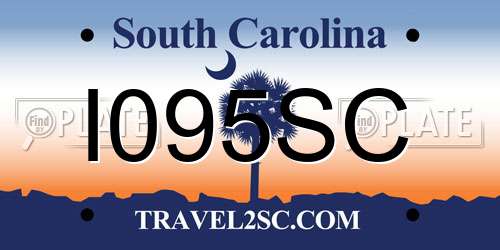 I095SC South Carolina License Plate